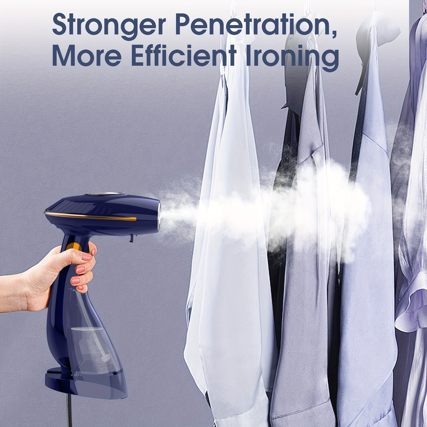  1pc portable handheld garment steamer 1500w 30s up large water tank auto shut off continuous steam for effective uk plug details 6