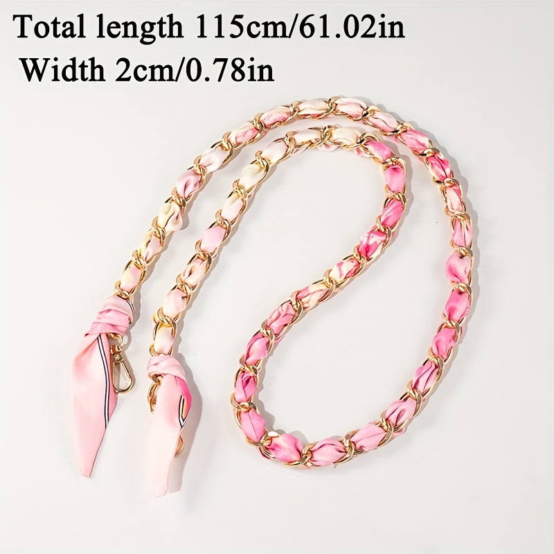 E-shop 1 Stück Reisezubehör Schultergurt Ersatzkette, 115 cm lang mit geflochtenen Verzierungen, geeignet für Handtaschen/Rucksäcke/, modische