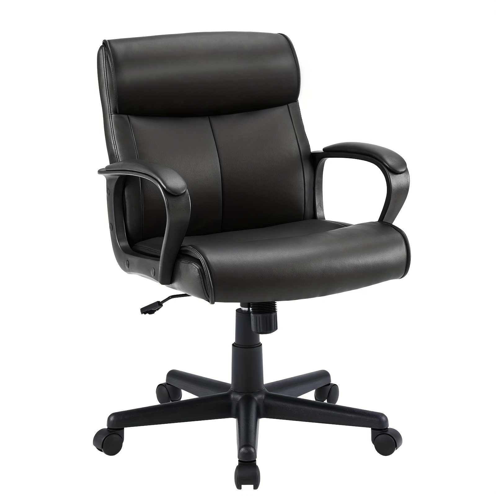 

Executive Office Desk, Mid Back Pc-chairs With Wheels, Pu Leather