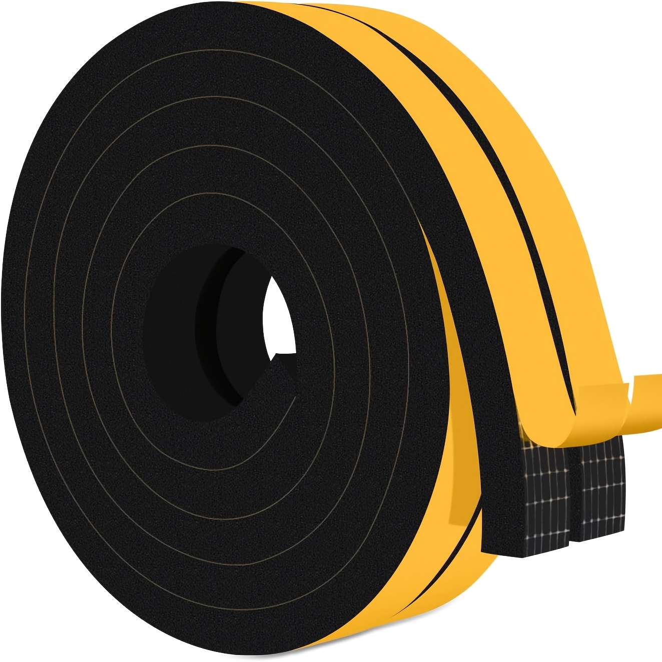 2 Rolls Of Black Windproof Sealing Tape, Strong , Lightweight Soundproof And Windproof Foam Insulation Tape, Suitable For Sliding Doors, Front Door Frames, And Windows