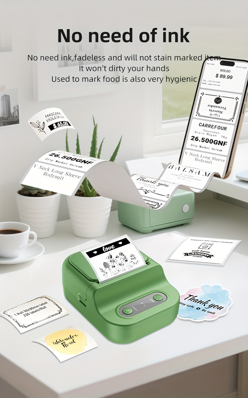   wireless portable thermal label printer wireless smart inkless hd printing compact lightweight with lcd display compatible with smartphones tablets pcs for shipping name barcode   labels ideal for on the go labeling office mobile use versatile labeling solution with wireless no ink required suitable for   labels label maker shipping label printer thermal printer label maker printer label machine address labeler details 4