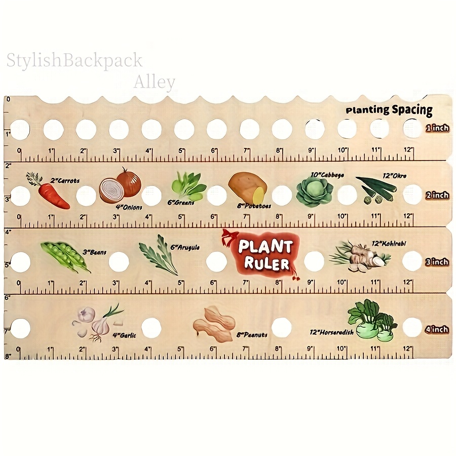 TEMU Plant Rulers With And Plant Guides, Tools, And Perforated Garden Rulers