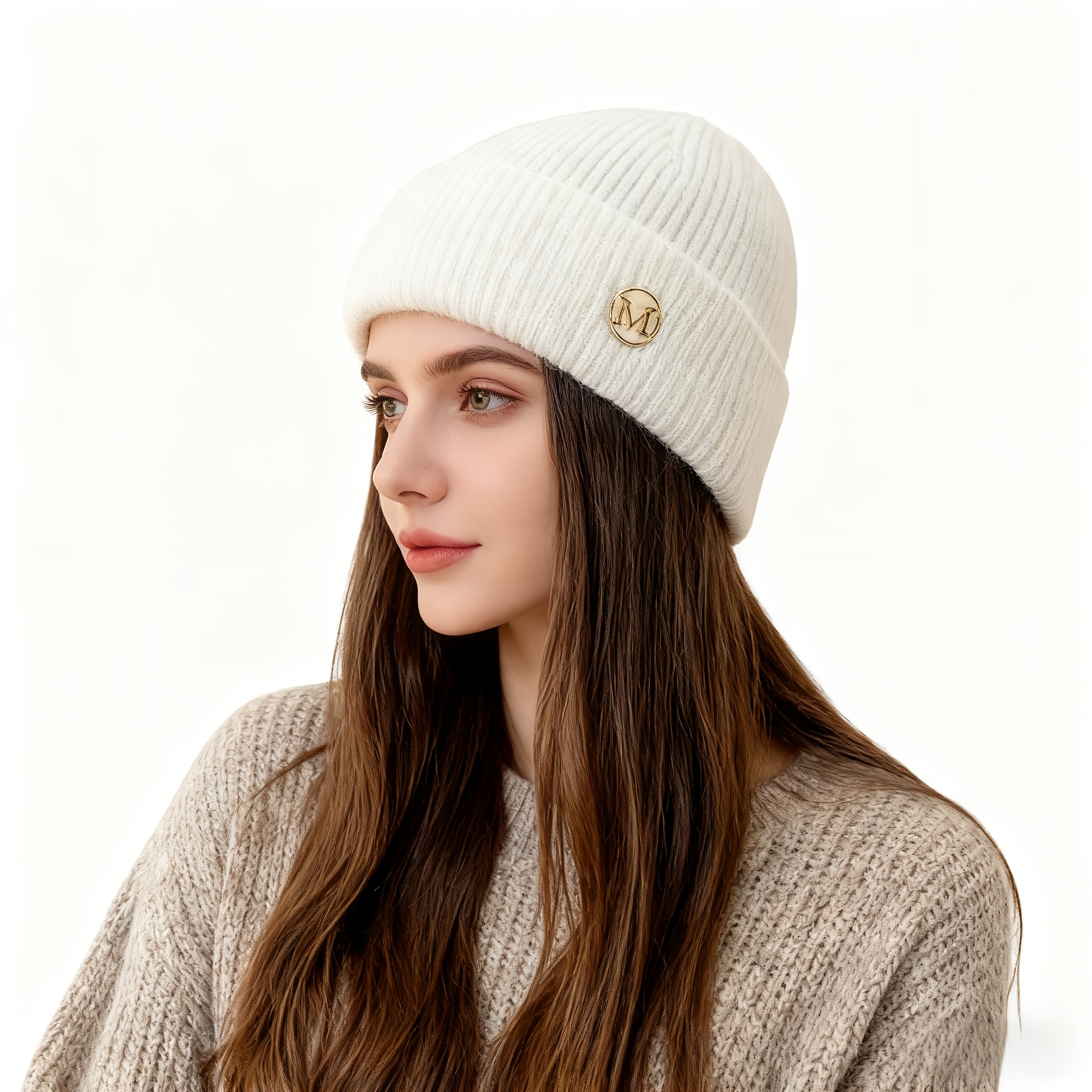 Embroidered Winter Warm Hat, Fashionable Cold-Proof Cap