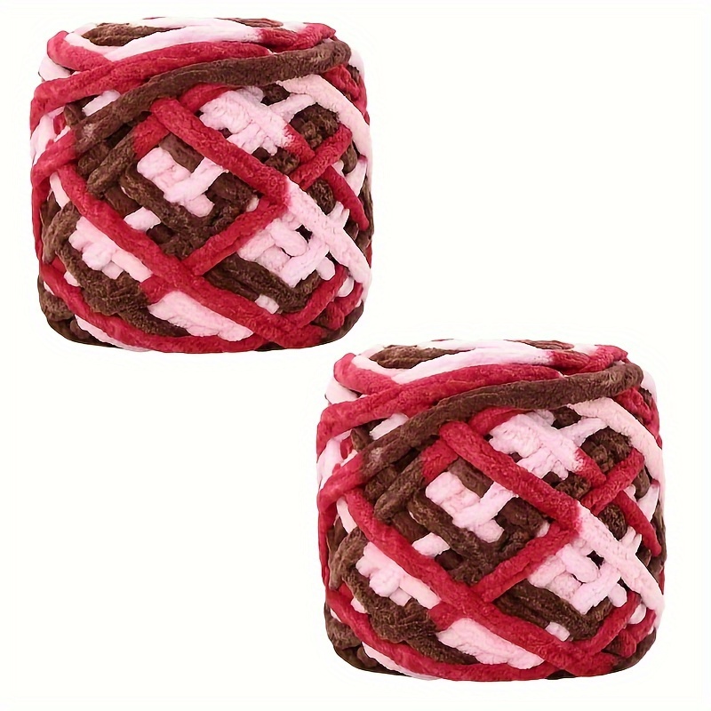 TEMU 2 Bobines de Laine Épaisse et Colorée pour Crochet et , La Laine est Belle et Douce, pour Crocheter des Chapeaux, des Couvertures, des Sacs, des