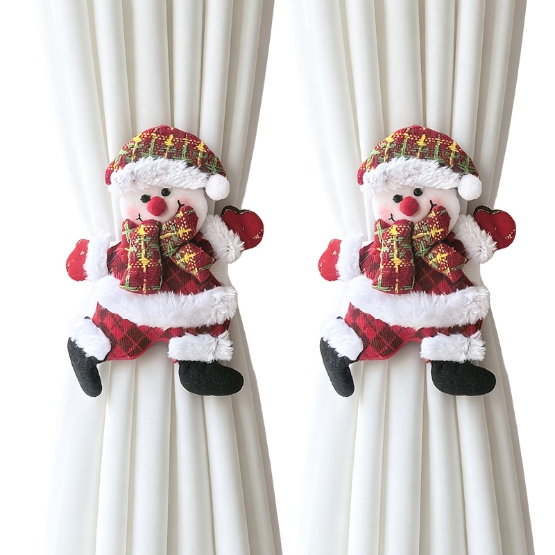 TEMU 2pcs Set Creative Christmas Doll Curtain Tiebacks 2026 Christmas New Year Window Decor Home Decoration
