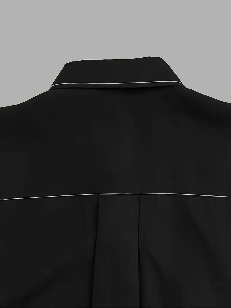 mens olive green white contrast dress shirt classic collar h size fit long sleeve button up button collar shirt for business casual outdoor casual attire machine washable formal blouse Product details 7