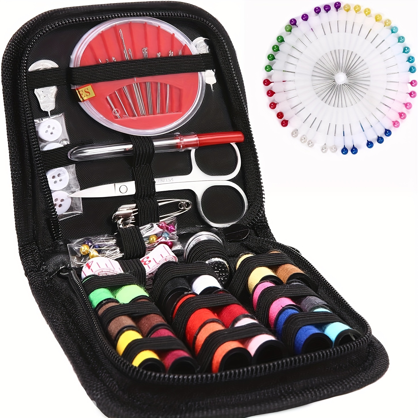 

67-piece Deluxe Sewing Kit With Zippered Case – Versatile Mini Sewing Kit For Beginners, Travelers, Adults – Portable Repair Set For On-the-go Fixes, Home And Emergency Use