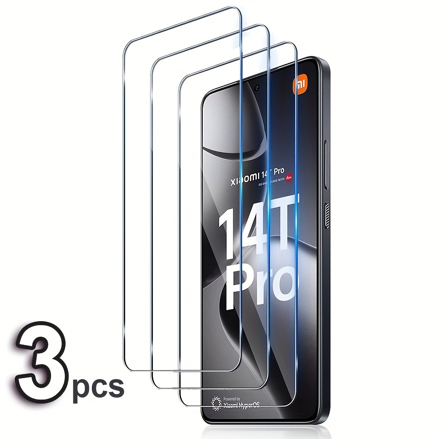 

Lot de 3 protecteurs d'écran Xiaomi 14T 14 13T Pro 13 12T 12 , 9H, -rayures, en verre trempé, les