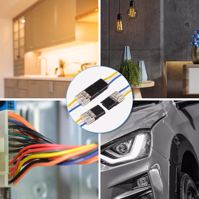 10 conectores rápidos de empalme sin soldadura para cables eléctricos, bloques de conector a presión de de para tira led de coche, aplicaciones de voltaje, bloques de terminales de conexión rápida Detalles del producto 6