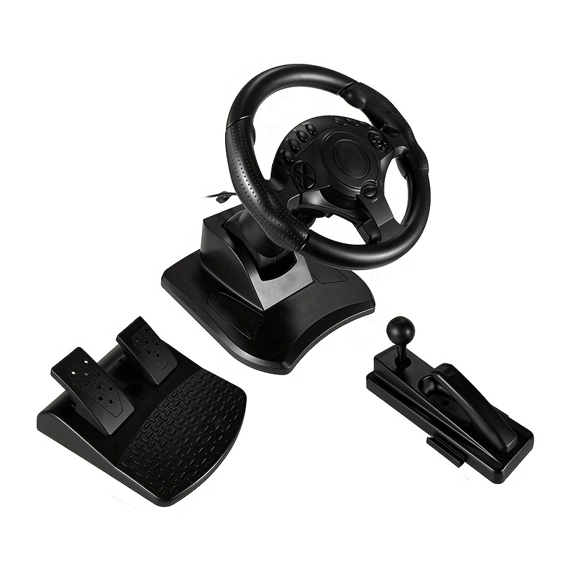 

1Set, volant de jeu avec tige de traction et pédale 7 en 1, à 270 degrés, compatible avec les modèles PS4/PS3/ ONE/ 360/PC/ANDROI, expérience super