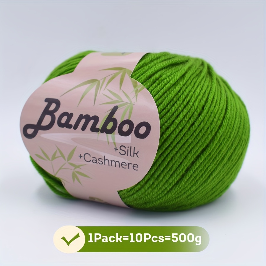 10 vnt. Bambuko Mišinio Verpalų – Minkšti ir Kvėpuojantys Megztiniams, Nėrimui, DIY Amatams – 500 g/17,63 oz Iš Viso – 31 Ryški Spalva