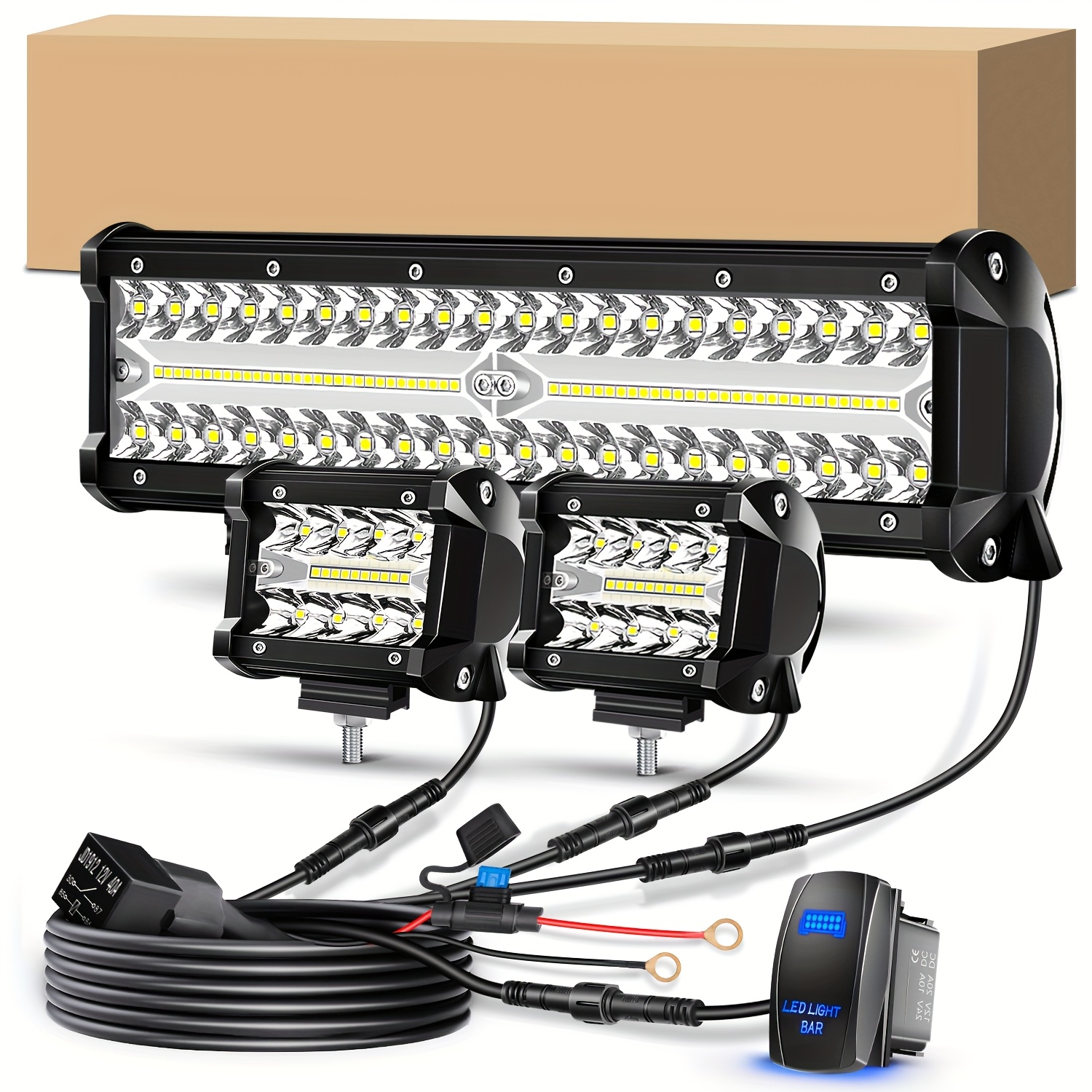 kit a 12 inch led light 4 inch led pods