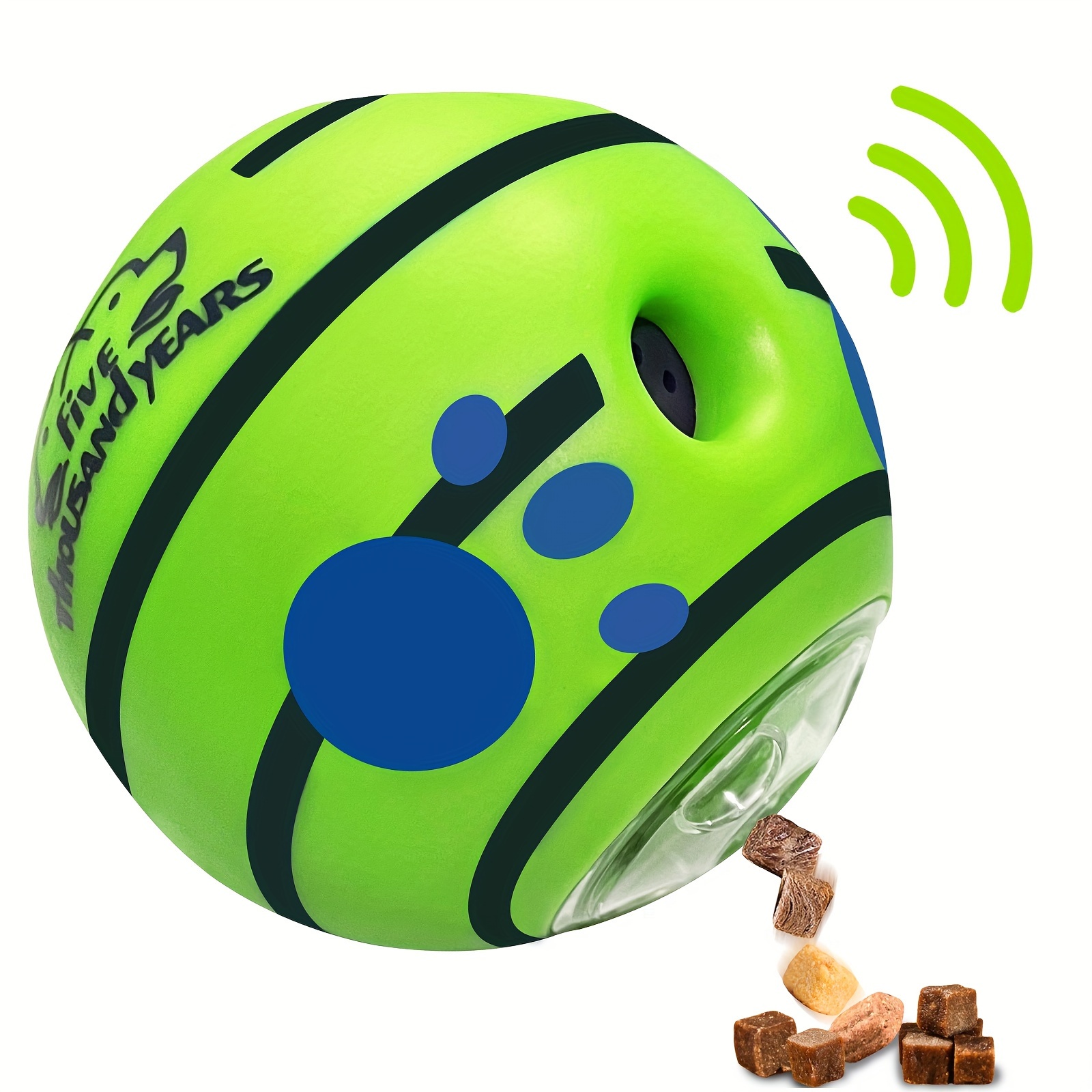 Image of 5000 Years Dog Toy Food Device Roll Off Food To Boredom And Self-high Bite Resistant Big Dogs Use Dog Bite Barking Ball, Without Battery