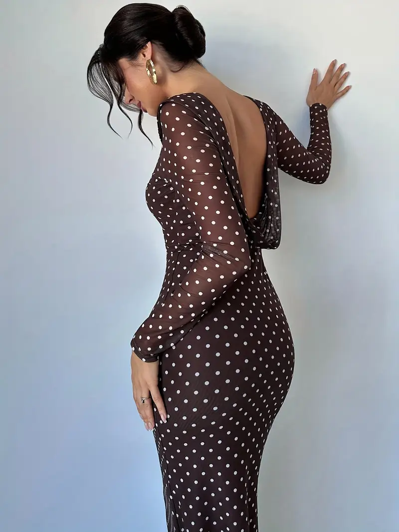 long sleeve backless dress pattern Backless Maxi Dress Sewing Pattern