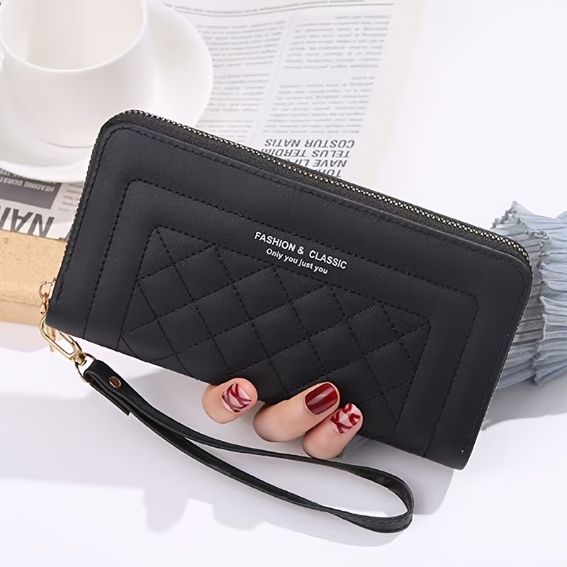 

Porte-monnaie en similicuir mat pour femme avec pochette à , fermeture à glissière, utilisation quotidienne organisée, sac à téléphone pour le - /Rouge/Noir