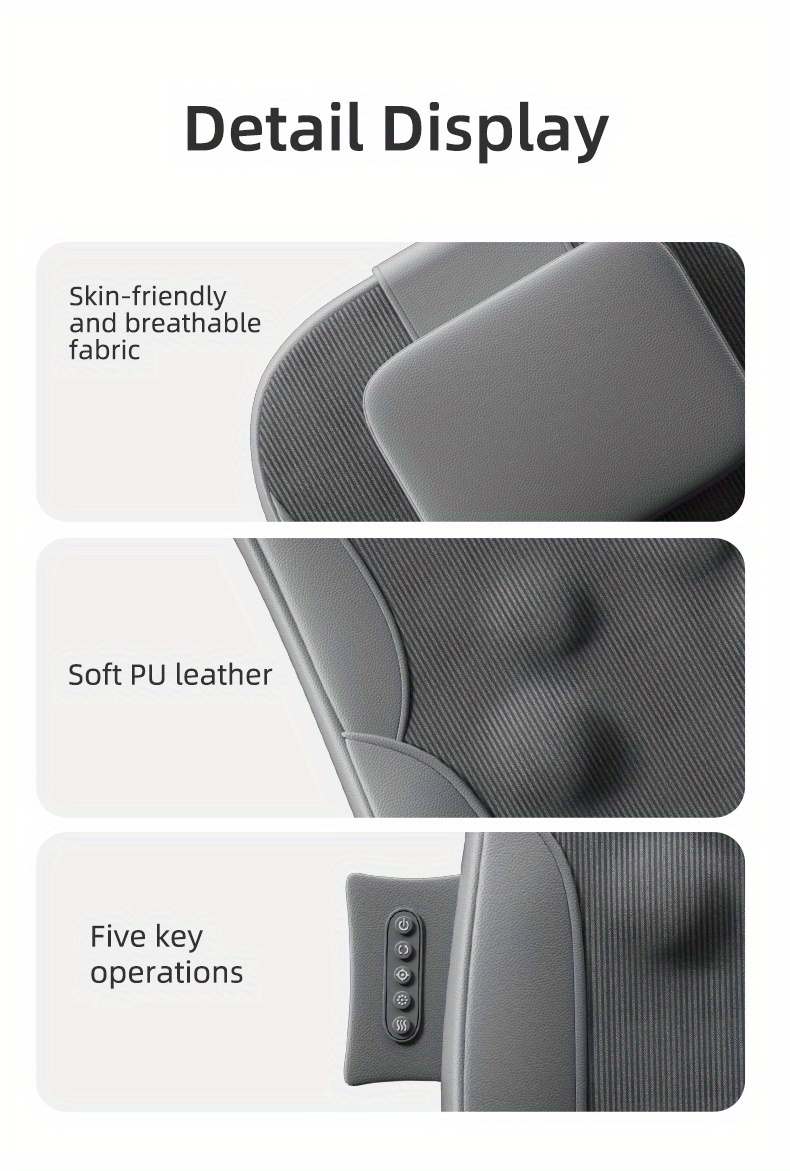 neck and back heating kneading massager a rolling kneading massage   for home or office use this portable pad lets you relax your whole body   anywhere making it an   for gifting to parents   Product details 11