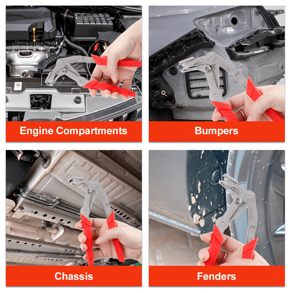 101pcs multi functional car clip removal pliers set with 100pcs plastic fasteners car clip pliers disassembly tools automotive snap ring pliers door panel clip removal for car interior door panel chassis trunk repair tool Product details 9