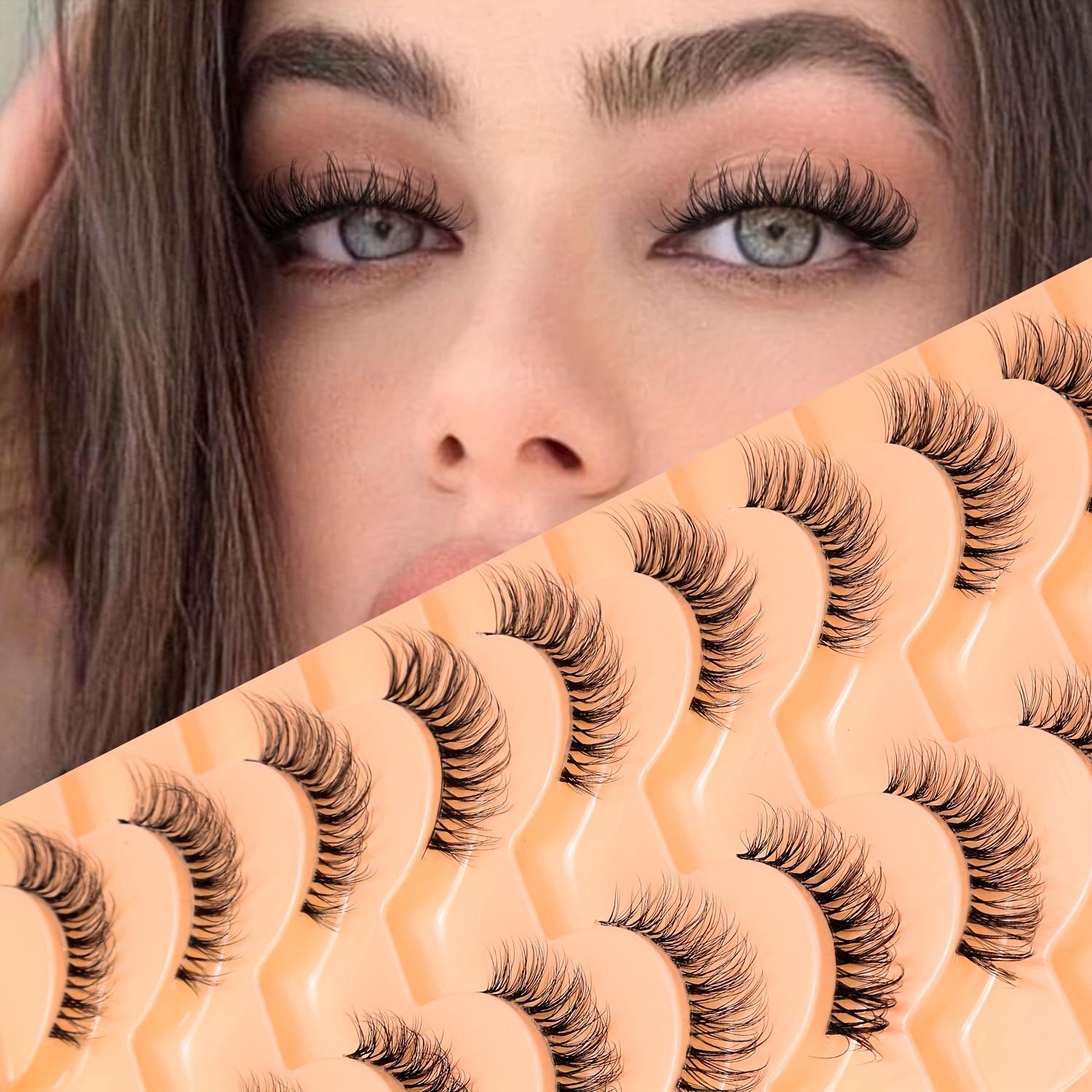 10 Pairs Of False Eyelashes, , Fluffy And Soft, Enlarge , Daily, Travel False Eyelashes