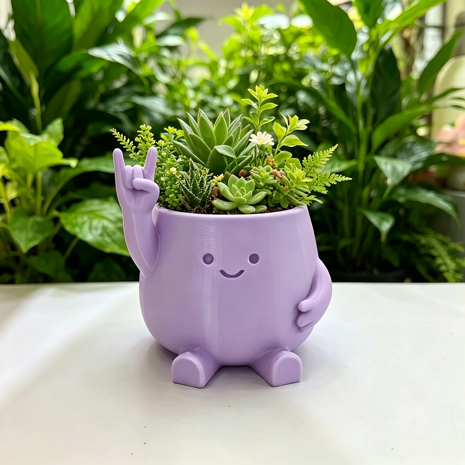 TEMU 1pc 1pcs Multifunctional Succulent Pot With Different Suitable For Small Plants, & Flowers - Lightweight Plastic Planter Box With Polished,