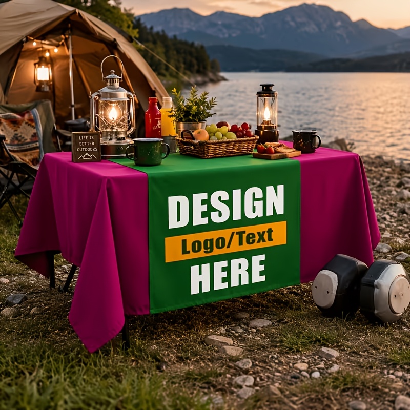TEMU Custom Personalized Tablecloths With Printing Of Or Photo, Customizing Birthdays, Weddings, Anniversaries, Trade Shows, Holidays, And Festive