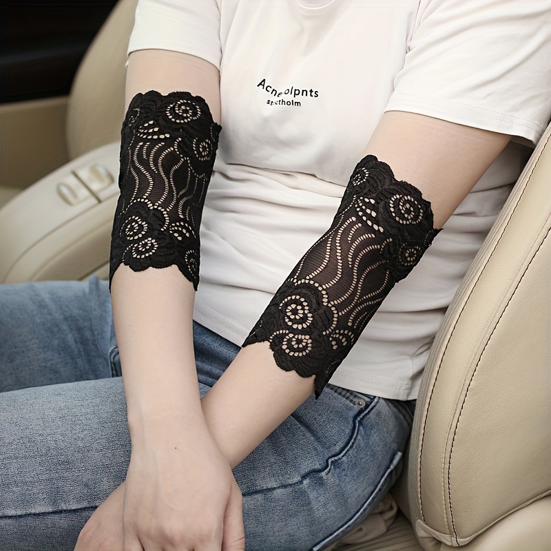 E-shop Paar Spitzen-Armabdeckungen mit Kurzarm für den Sommer, Leichte und Atmungsaktive Halbärmel-Tattoo-Verstecker