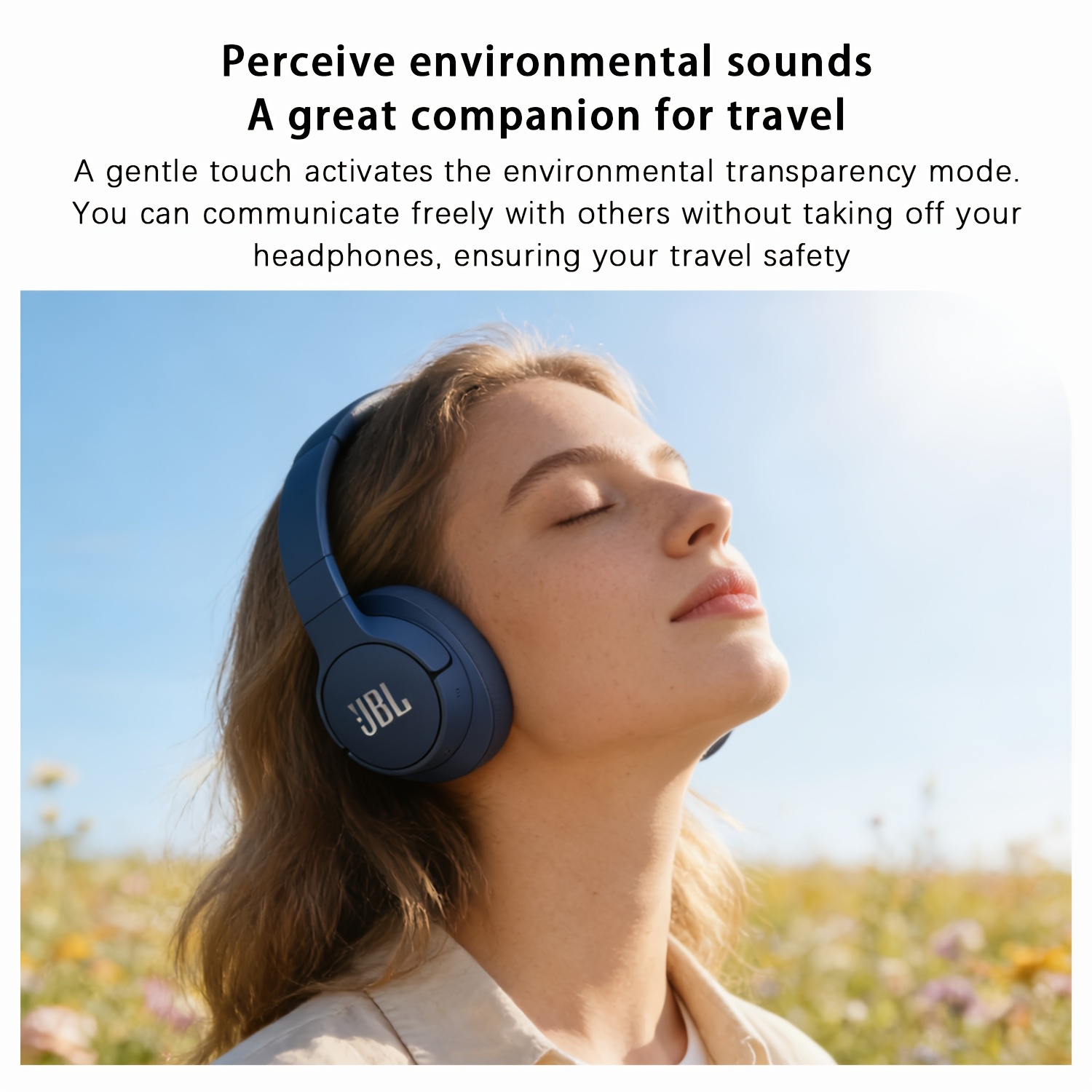 JBL T77ONC Wireless Over-Ear Headphones, BT 5.3 with 40mm Drivers for Legendary Bass, Adaptive Noise Reduction & Dual-Mode Wired/Wireless, Long-Lasting Battery & Clear Calls, Foldable Design for Travel, Ideal for Professionals, Students & Music