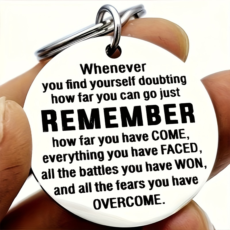 

Inspirational Steel Keychain - , Non-textile , Motivational For Recovery, , And Overcoming Challenges - For , , And - Encouragement