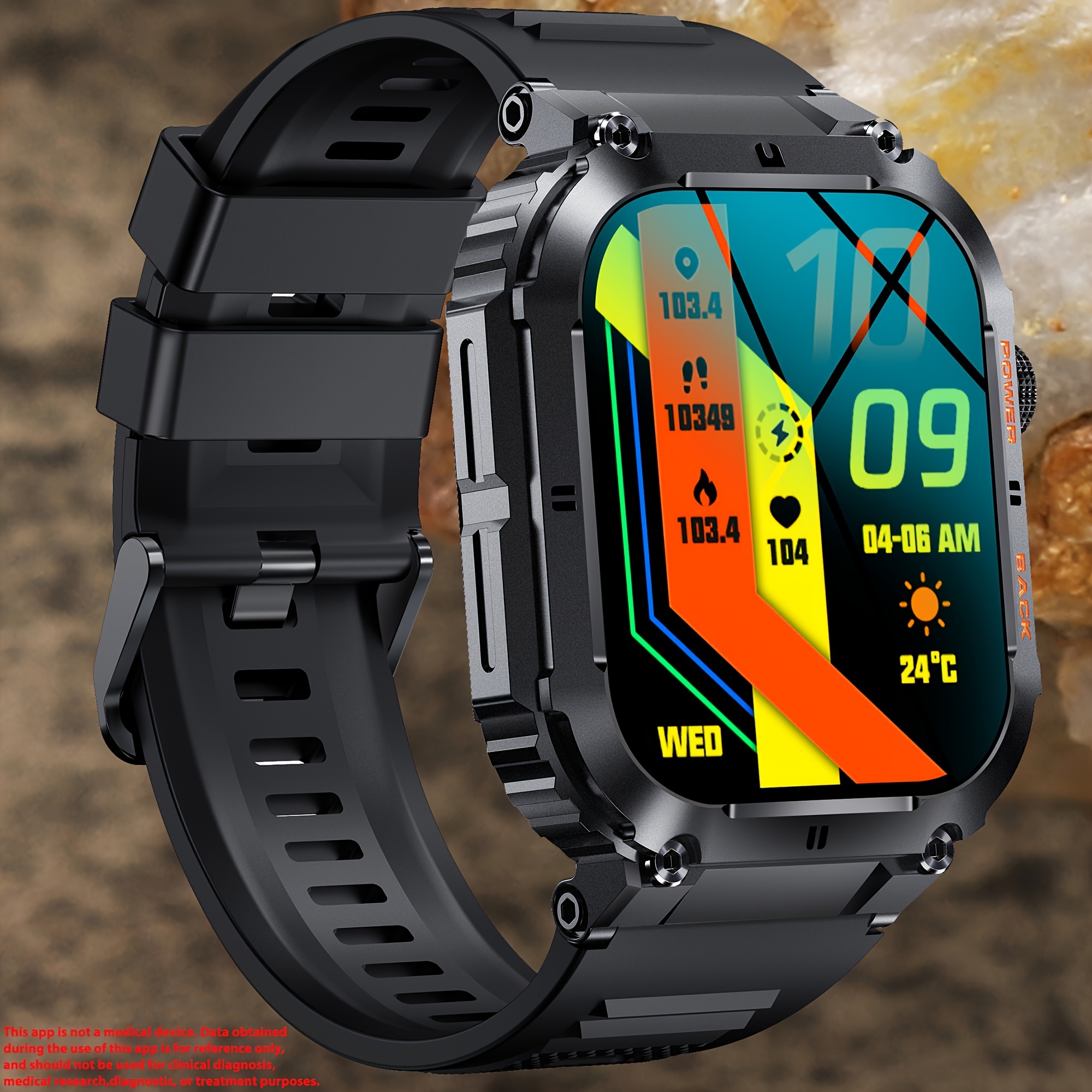 Montre Connectée Homme 2024, Écran Grand Format 4.98 cm (Appels/Repondre), Compatible Android/iPhone, Montre Fitness Haut de Gamme avec Plus de 100 Modes Sportifs et 100 Cadres, Multifonction, Bracelets Inclus