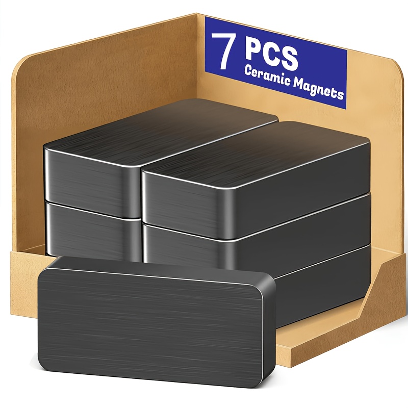 E-shop 7 Keramikmagnete, Kühlschrankmagnete, Größe 1 7/8" x 7/8" x 3/8" Rechteckige, robuste -Keramikmagnetblöcke, geeignet für Kühlschrank,