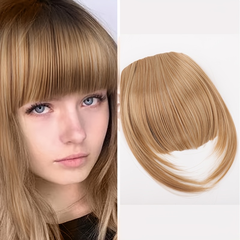 1pc elegant straight synthetic hair extensions air anime bangs for women high temperature fiber invisible clip natural look durable   hair fringe details 10