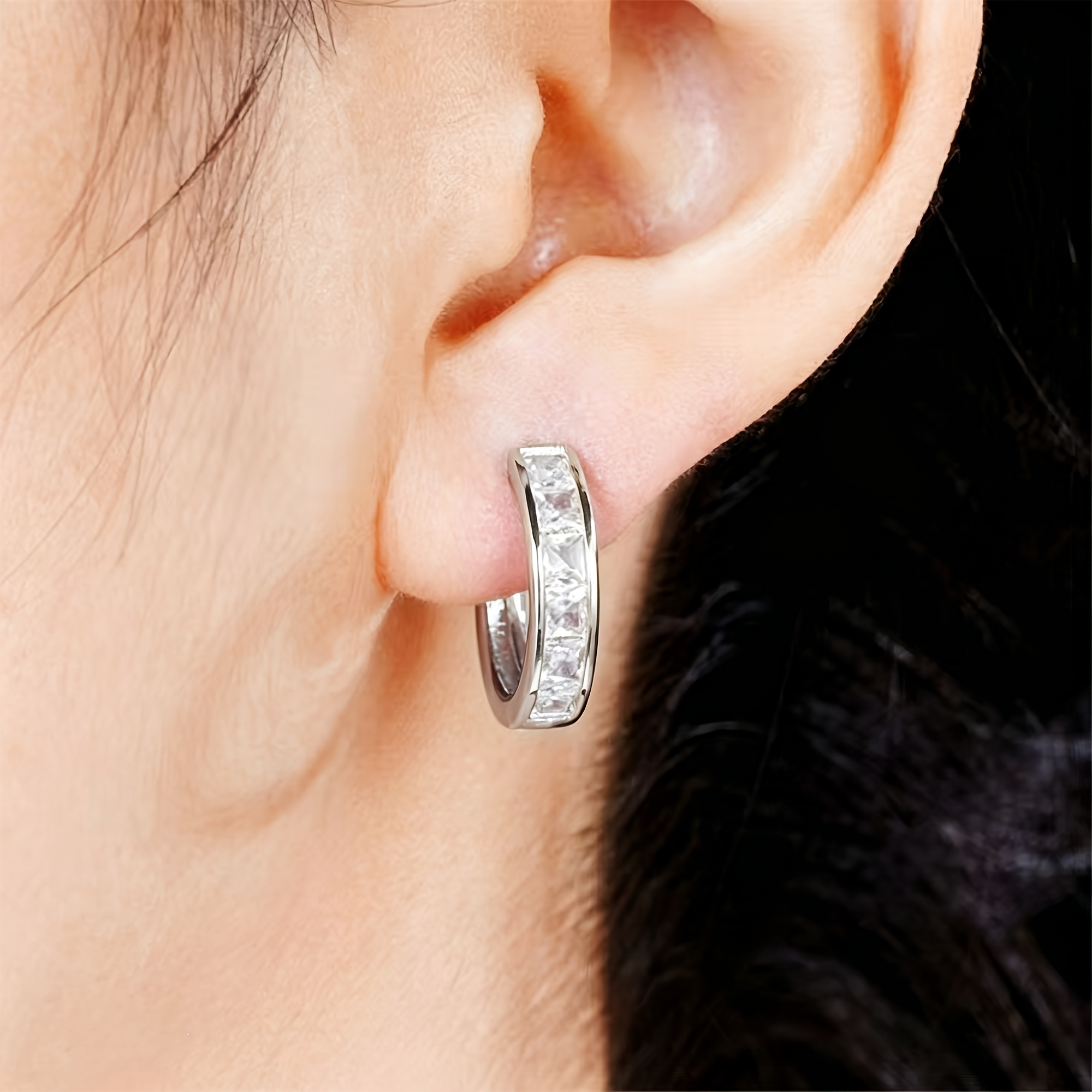 2pcs Women's Drop & Hoop Earrings Set — Stainless Steel