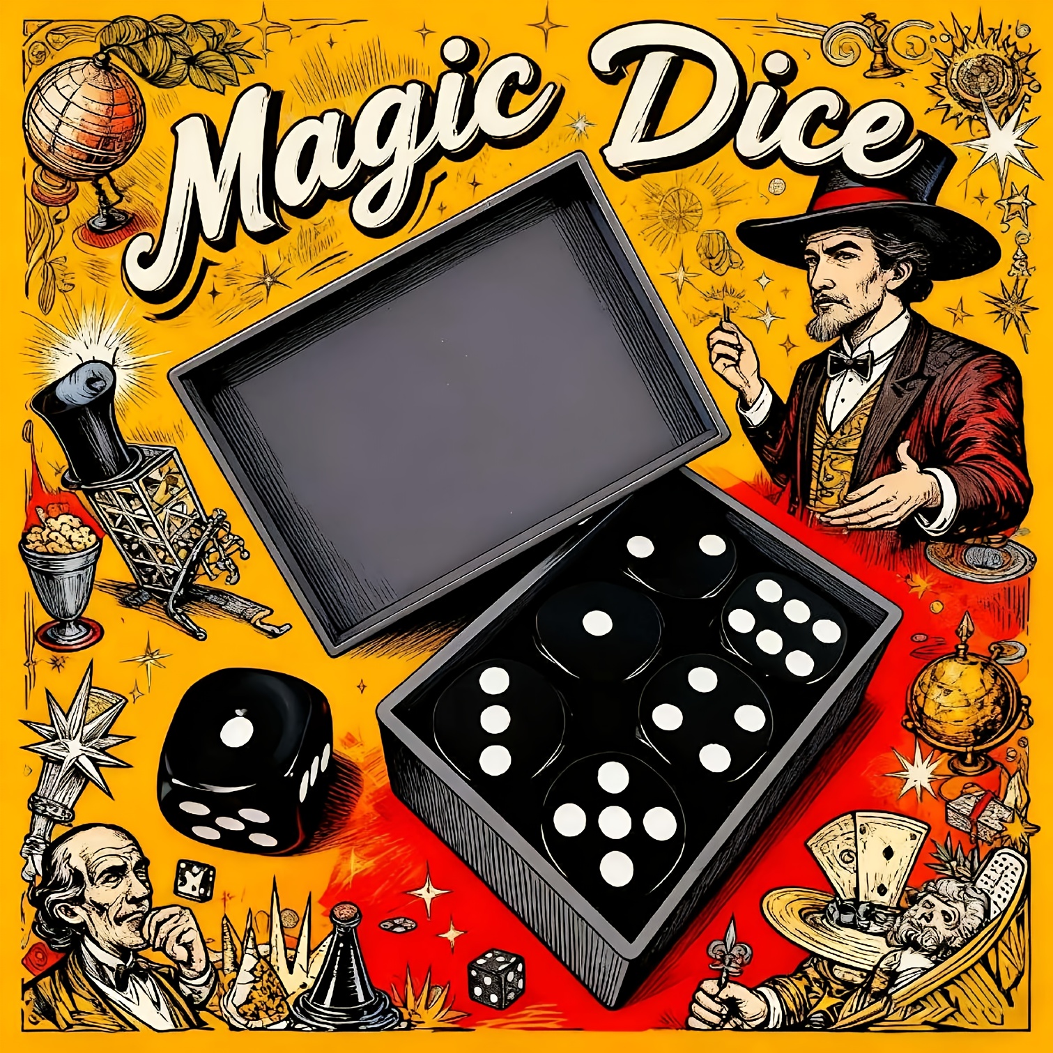 Magic Dice For Magic Tricks - Beginner-friendly Magic Performance Prop With -to-learn , & Stage Tricks, No Experience Needed (//) - Novelty Magic For & S