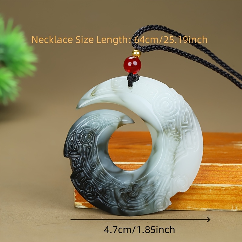 Natural Stone Reincarnation Pendant, Unisex Charm for Good Fortune