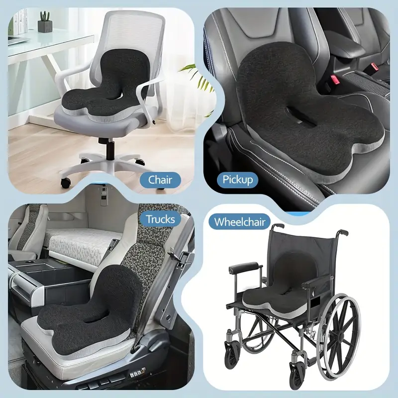 1pc ergonomic lumbar support cushion posture backrest pillow for office chair car seat gaming removable cover machine washable grey ideal gift for drivers contoured cushioning long sitting supportive seating durable polyester longhour sitters Product details 4