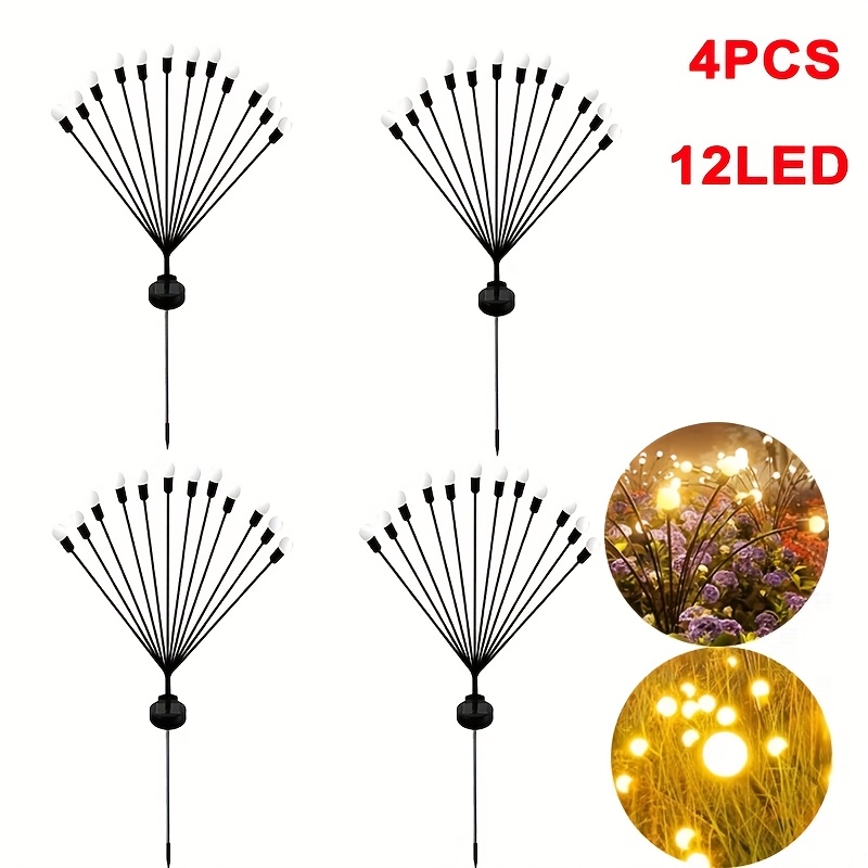 E-shop LECLSTAR Solar Gartenleuchten, mit 12 LEDs pro Einheit, 200 LED Solar Lichter, geeignet für den Außenbereich mit einer IP65-Einstufung,