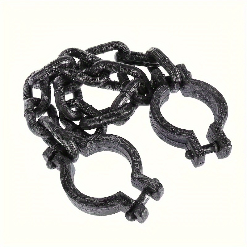 

Halloween Party Role Playing Props Handcuffs, Plastic Chain Shackles, Featherless Festival Decorations, Non-electric Seasonal Decoration Accessories