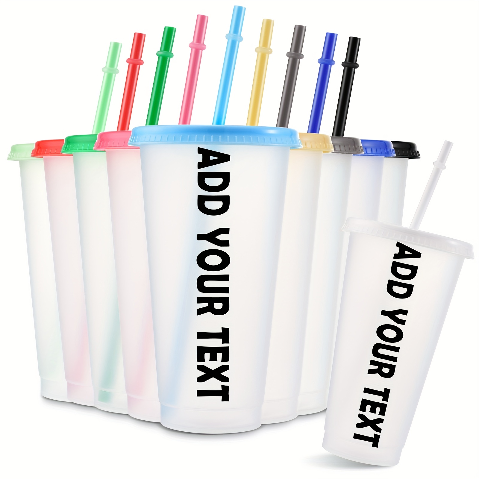 10pcs 24oz 710ml personalized plastic cups customize text - Temu Denmark