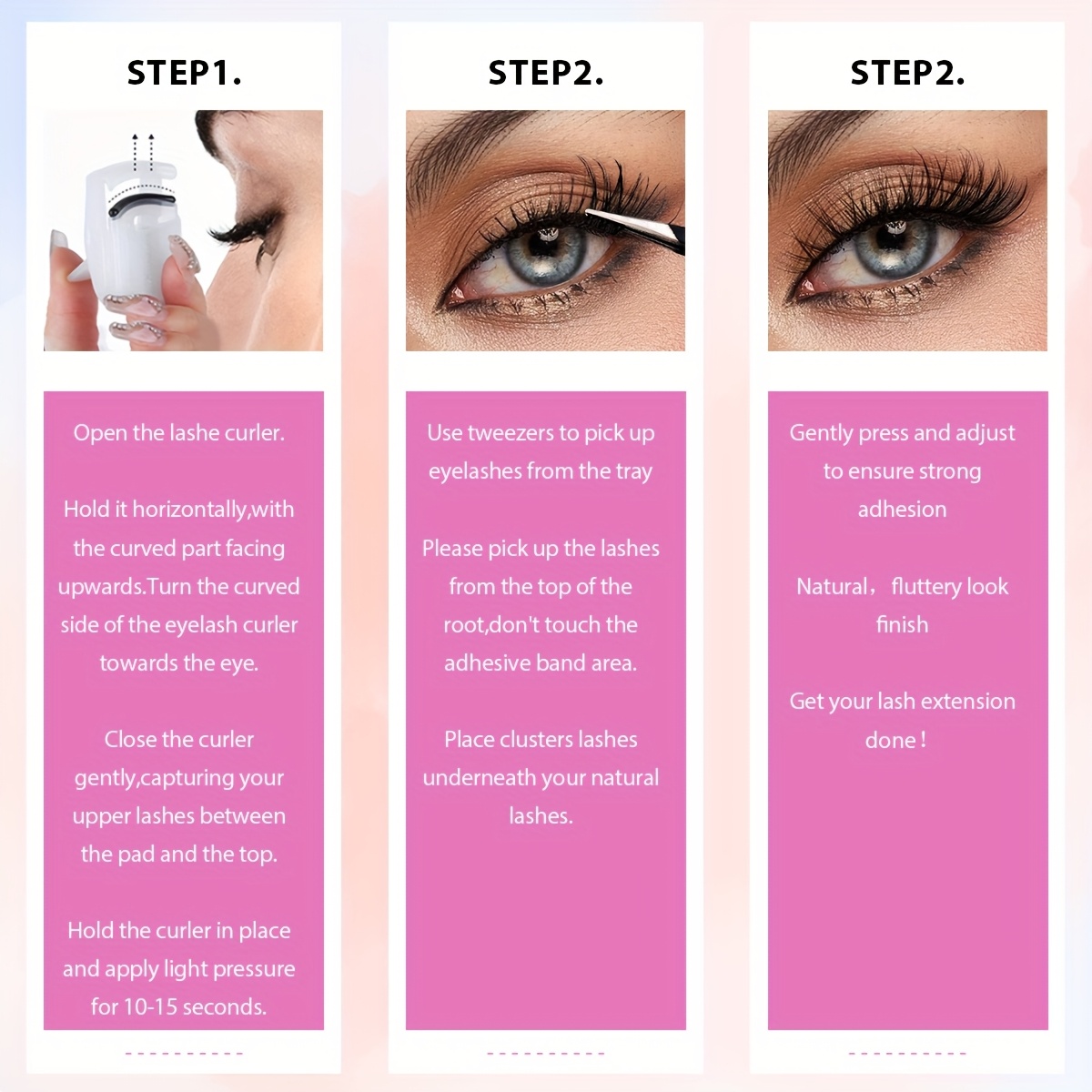 60 clusters of self eyelashes fluffy and cat easy to apply self false eyelashes kit natural look beginner friendly details 4