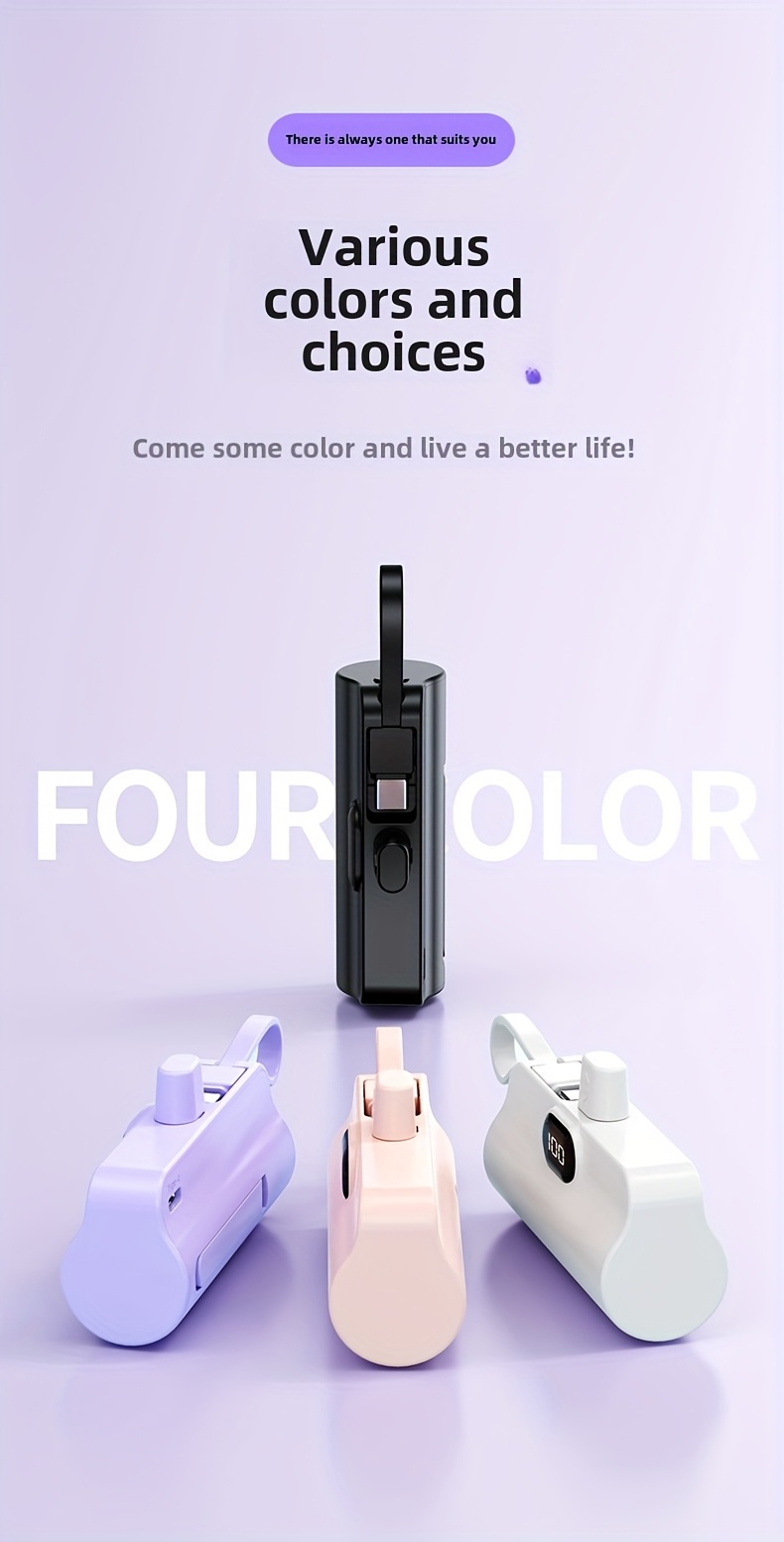 Chargeur Portable BYGP 5000Mah, Batterie Externe Ultra-Compacte de Voyage, Compatible avec iPhone 14/13/12 Pro Max/iPad Pro/Samsung Android, Batterie Externe de Secours, Batterie de Secours USB pour Téléphone, Cadeau