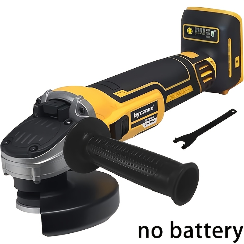 TEMU Meuleuse d'angle fil à batterie 20V MAX, meuleuse balais avec lame de 4-1/2", moteur balais 8500 tr/min, outil, démarrage progressif, prévention