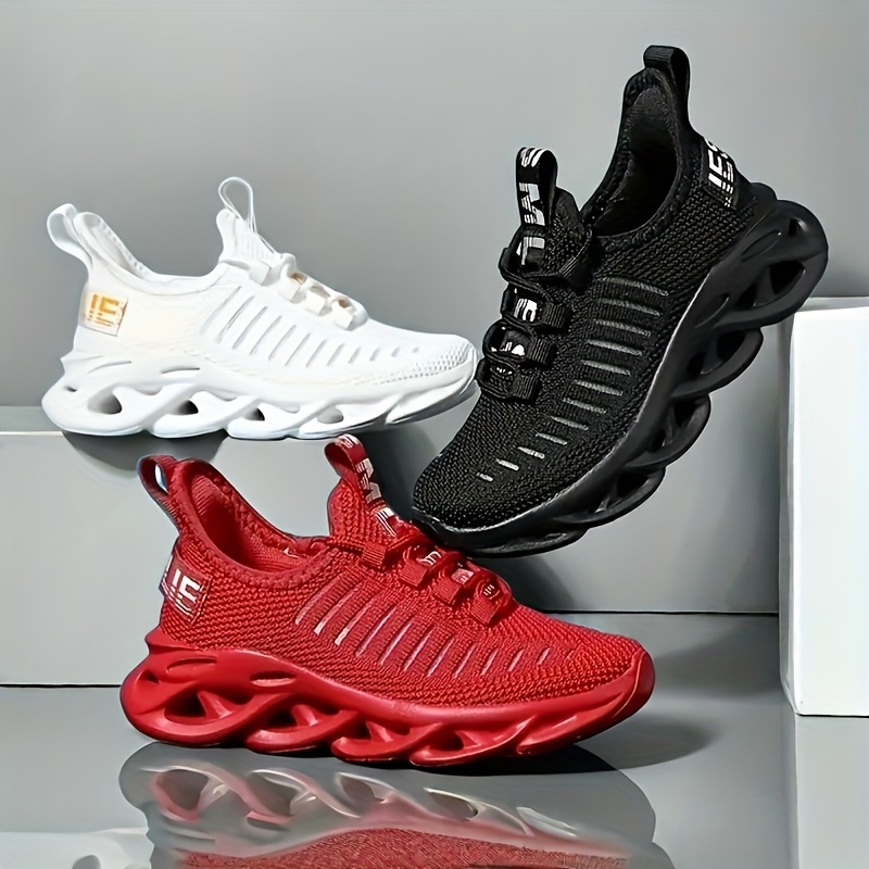 boys feather ball shoes sports outdoor shoes fly woven upper lightweight and breathable simple boys shoes