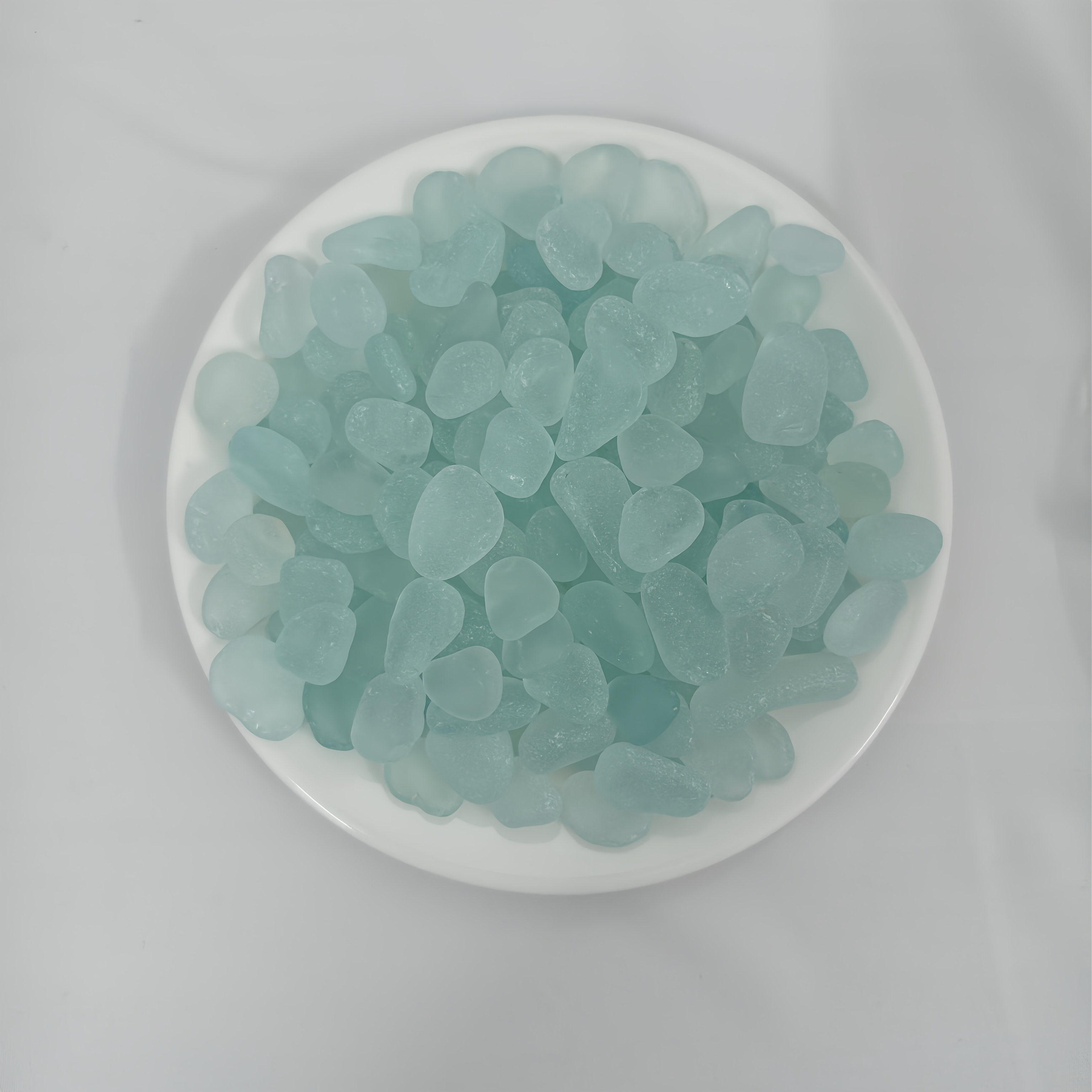 TEMU 1-2mm Sky Glass Pebbles, Irregular Glass Stones For Aquarium Fish Tank Decor, Vase Fillers, Crafts And Home Decoration