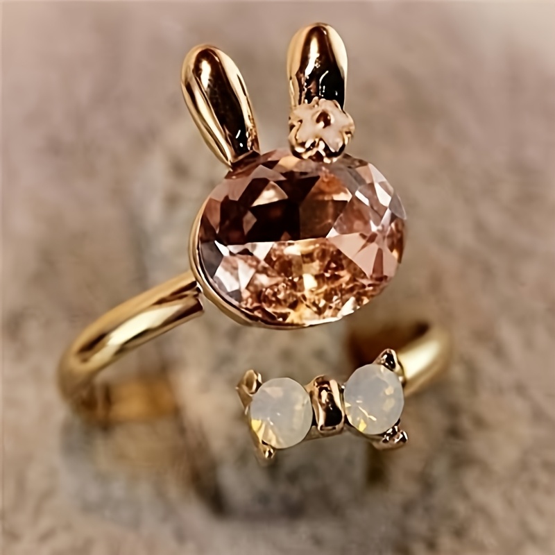 

Rabbit , Tone Copper Synthetic Zirconia, Jewelry For Women, Easter