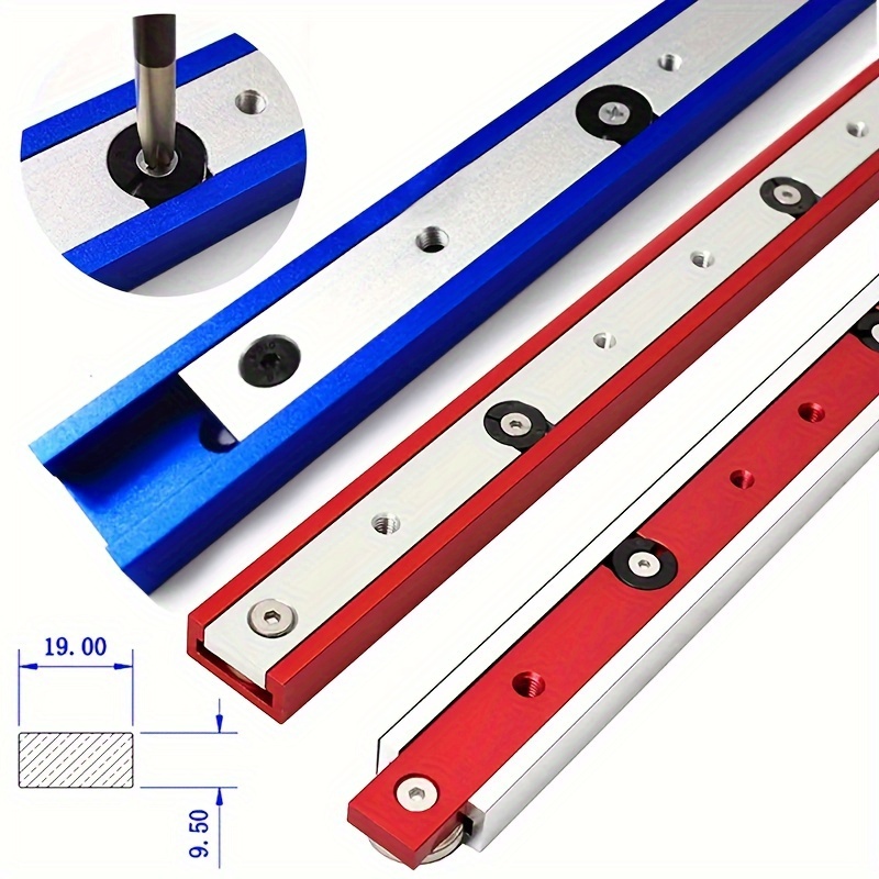 

1pc Aluminium Alloy T-tracks Slot Miter Track And Miter Bar Slider Table Saw Miter Gauge Rod Woodworking Tool In Use