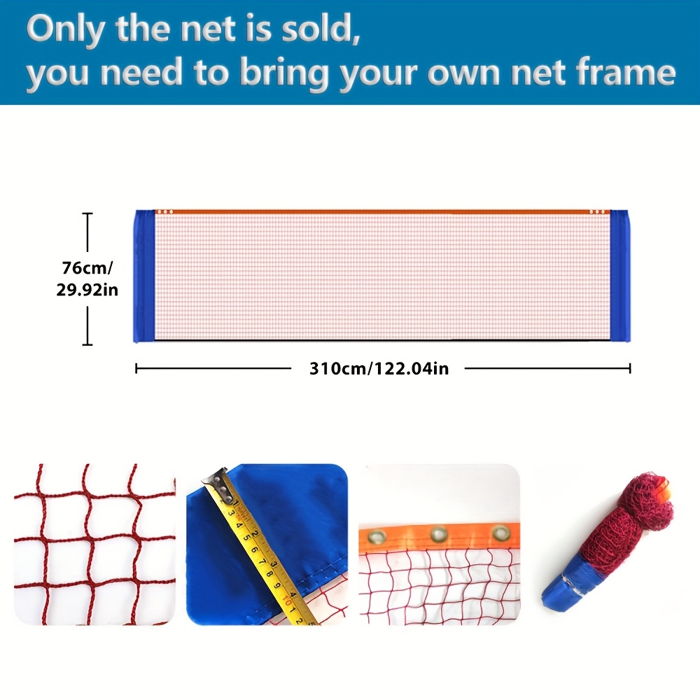 Image of Portable Sports Nylon Net For Badminton, Pickleball, Tennis, Volleyball, Suitable For Outdoor And Indoor Use
