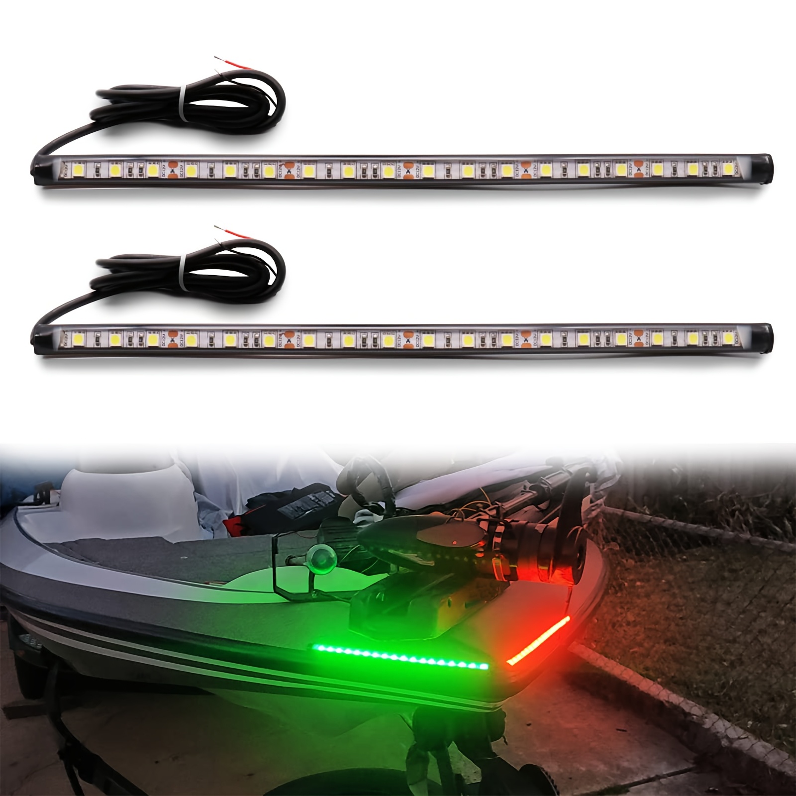 TEMU Led Navigation Lights For Boats, Red And Lights, Night Fishing Lights, Deck Lights, Suitable For Pontoon Boats, Small Boats, Kayaks, Yachts,
