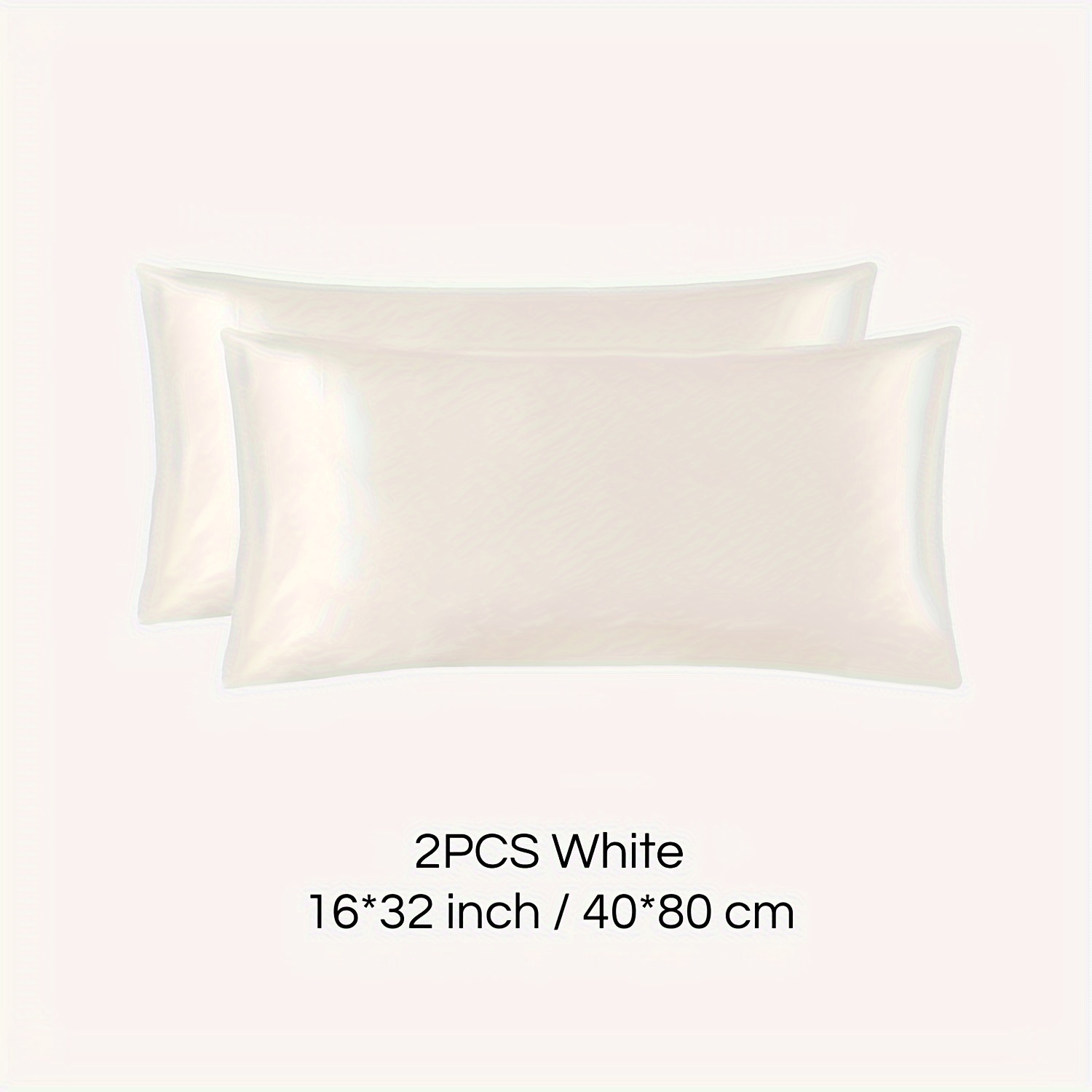 2-pack Double-sided 100% Invisible Zipper Pillowcases