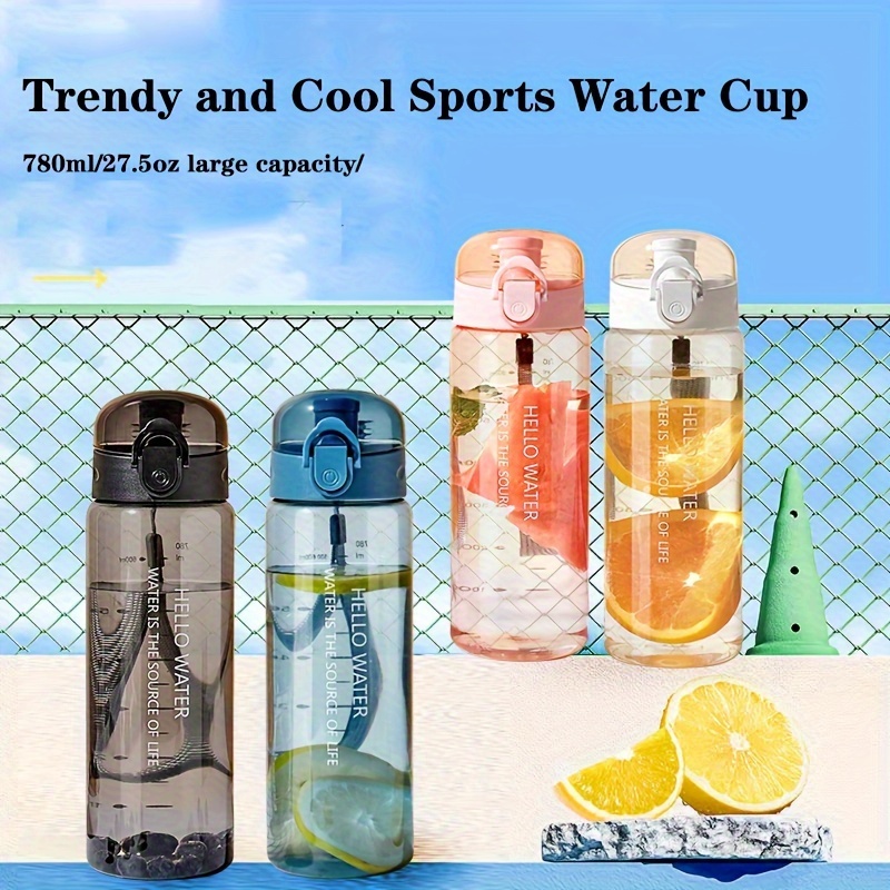 

Leak-proof 780ml/26.4oz Transparent Water Bottle With Infuser - Cycling, Fitness & - Bpa-free, Portable Design With - Ideal Christmas Or Birthday Gift