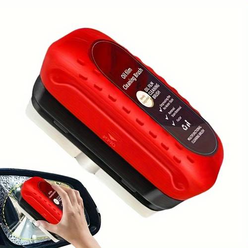1pc car glass cleaner brush manual windshield window cleaning tool with ergonomic handle design no chemicals portable for cars motorcycles boats cleaning neutral color scheme sturdy construction boat owners