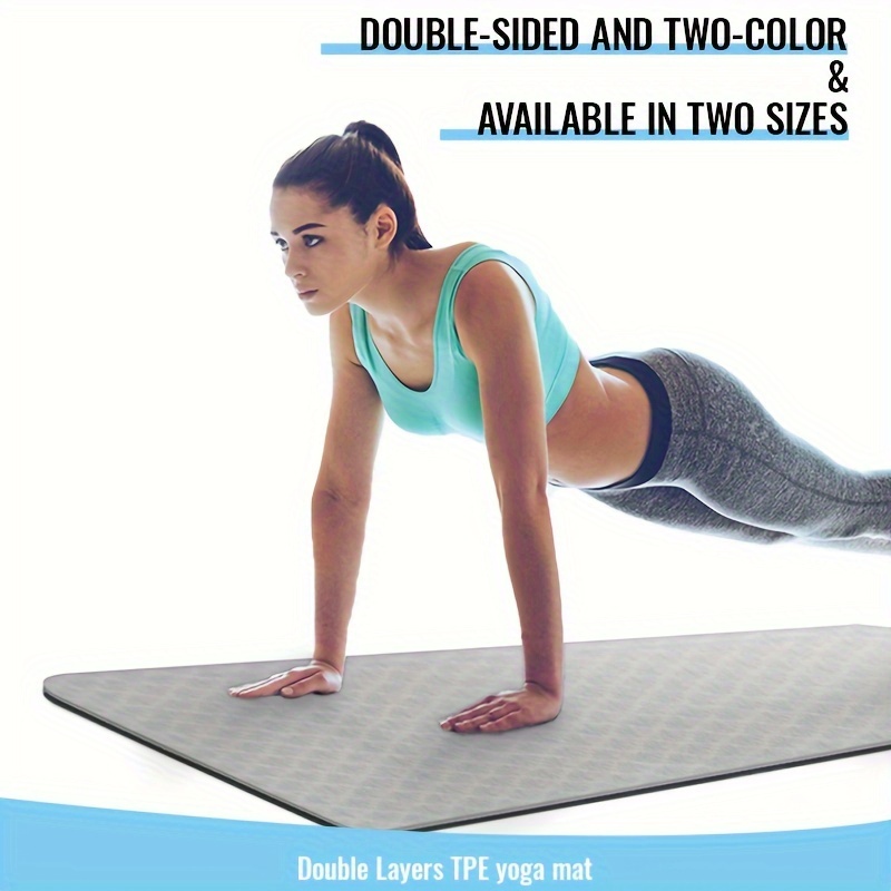 Extra Wide Thick Yoga Mat Double sided Non Slip Yoga Mat - Temu